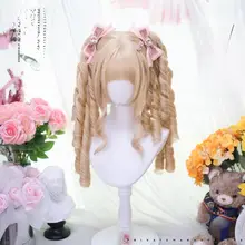 ロリータスタイルのローマンカールウィッグ【フルカバー・短髪・二次元風】