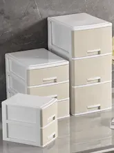 デスク用シンプルプラスチック収納ボックス【小引き出し付き・学生用ファイル収納】
