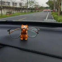 かわいい猫デザインの車用サングラスホルダー【多機能・インテリア装飾】