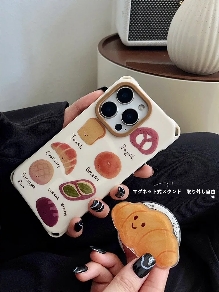 マグネット吸着のトースト型スマホケース：ショルダーストラップ付きで通勤・旅行に最適なデザイン