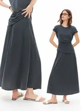 エレガントなデザインのトレンドファッション【二重構成・夏用・都会的スタイル】（セットアップ対応 ）