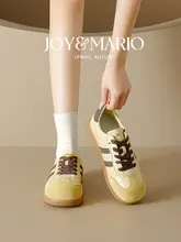 秋冬新作 レトロ風 スニーカー【女性用・ホワイト・フラットソール・カジュアルスタイル】