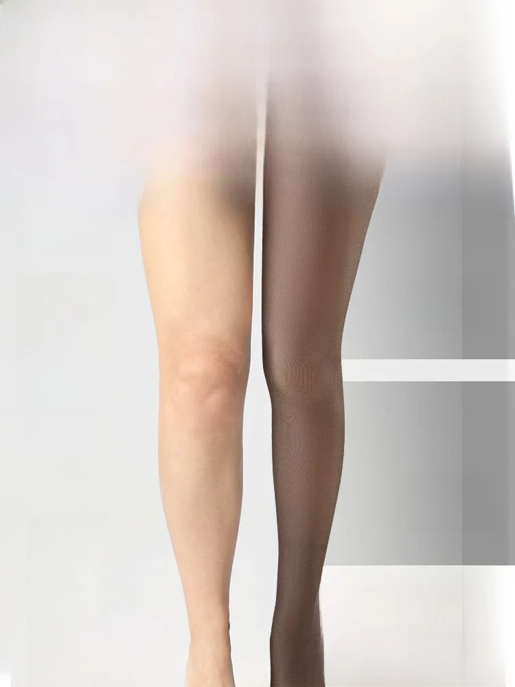 女性用黒い透け感のある加厚タイツ：秋冬に最適なハイウエスト水光沢スタイルの実用性解析