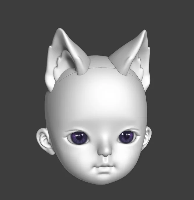 BJDドール 極上の柔らかさの小狸ヘッド【オリジナルデザイン】
