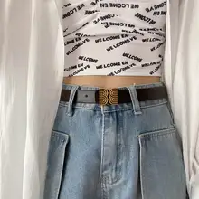 高級感のあるレディース本革ベルト【シンプルデザイン・デニム用・夏向け】