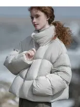 デザイン性に優れたダックダウンショートコート【女性用・白鹅绒・カジュアルスタイル】