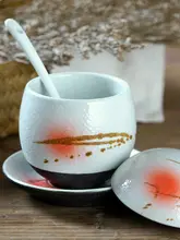 陶器製蒸し器【子供用・茶碗蒸し・卵蒸し皿・カバー付き】