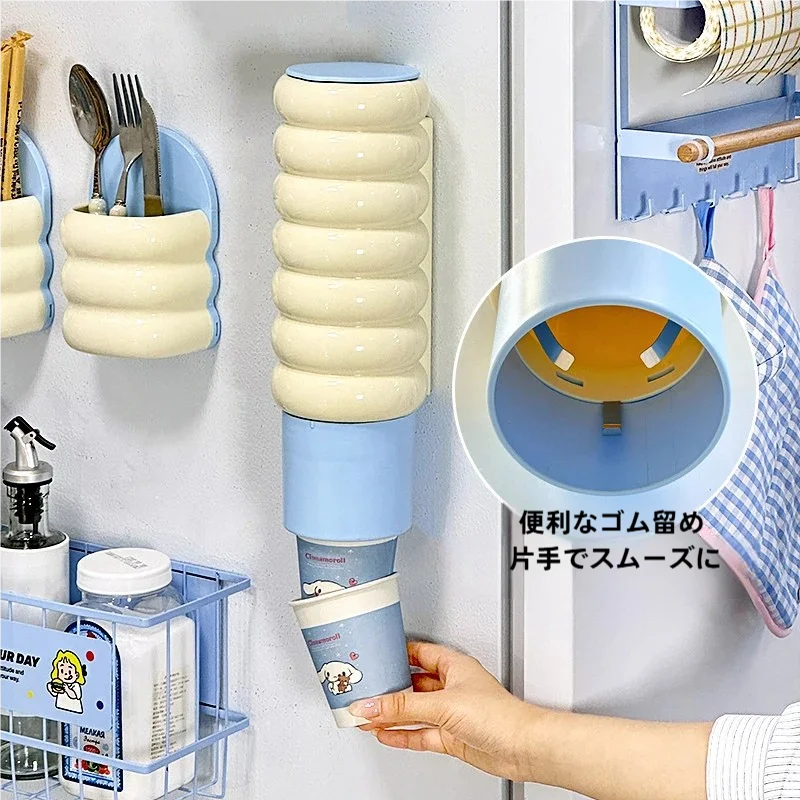 冷蔵庫用マグネット式収納ラック【壁掛け・穴あけ不要・ティッシュボックス・カップホルダー】