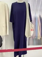純綿無地半袖Tシャツパジャマ【夏用・シンプルデザイン・薄手・ミドル丈・一体型】