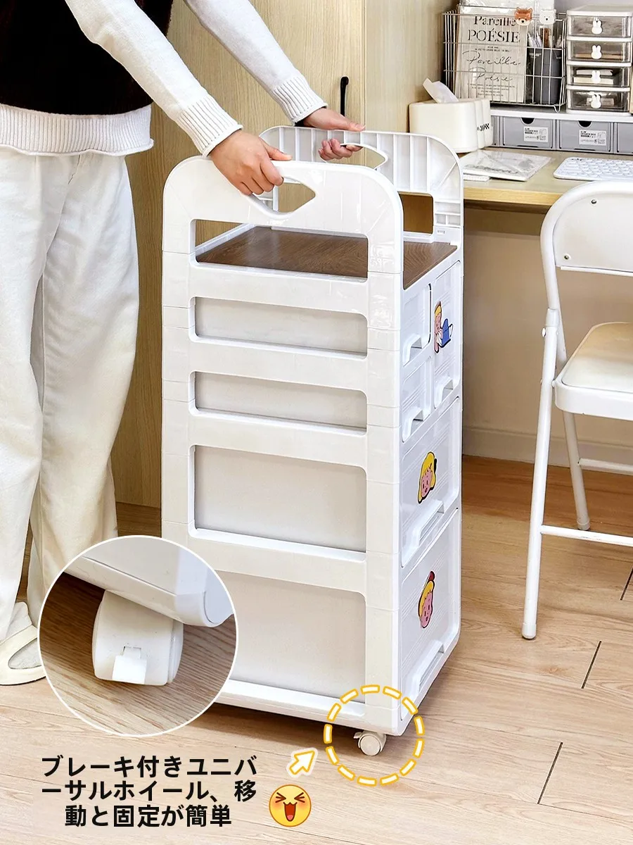 移動可能なデスク下収納キャビネット：多層バッグ収納の実用性と空間効率の検証