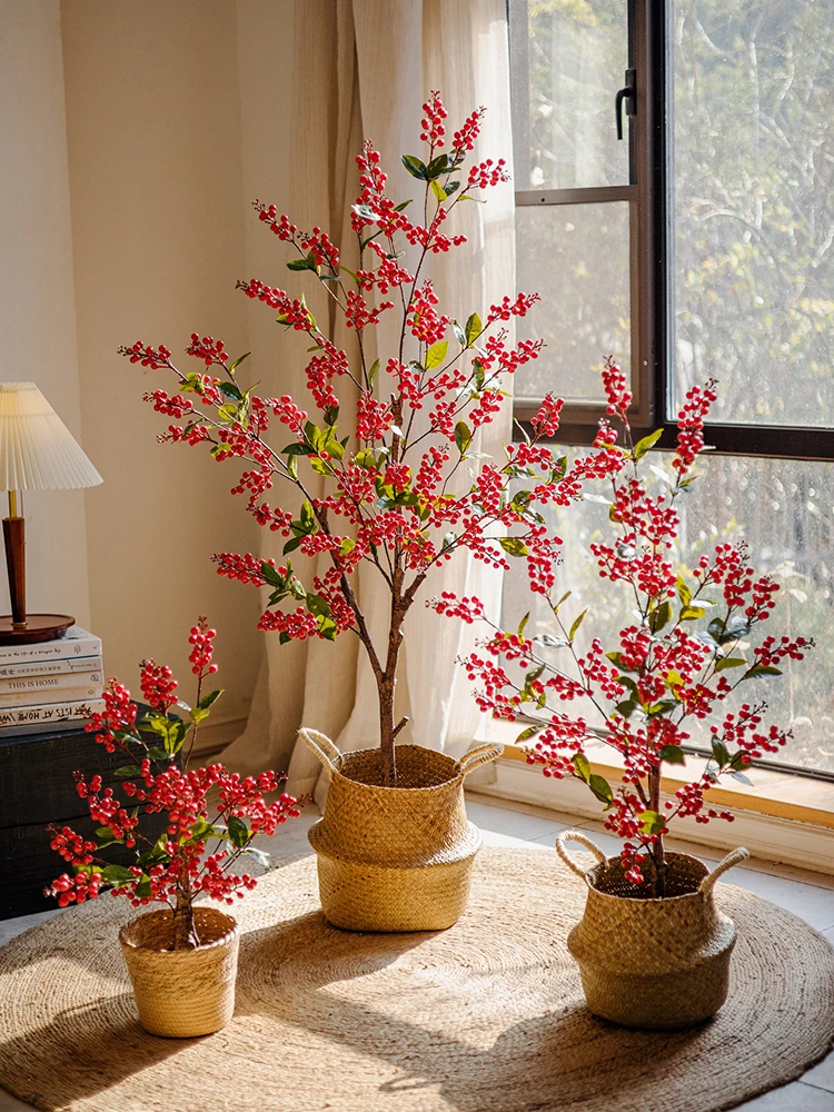 センスのいい寄せ植え 冬花壇としての赤い実のフォーチュンツリーの実用性とデザイン特性