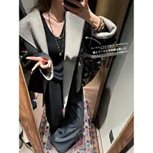 極上の柔らかさのウールワイドパンツ【厚手・ピタッとフィット・秋冬用】（セットアップ対応）