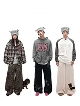 耳の調整可能な猫耳ニット帽【極上の柔らかさ・ドット柄・猫デザイン】