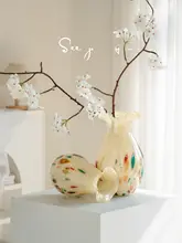 ガラス花瓶 シンプル 上品 リビング 卓上インテリア 生け花 おしゃれ