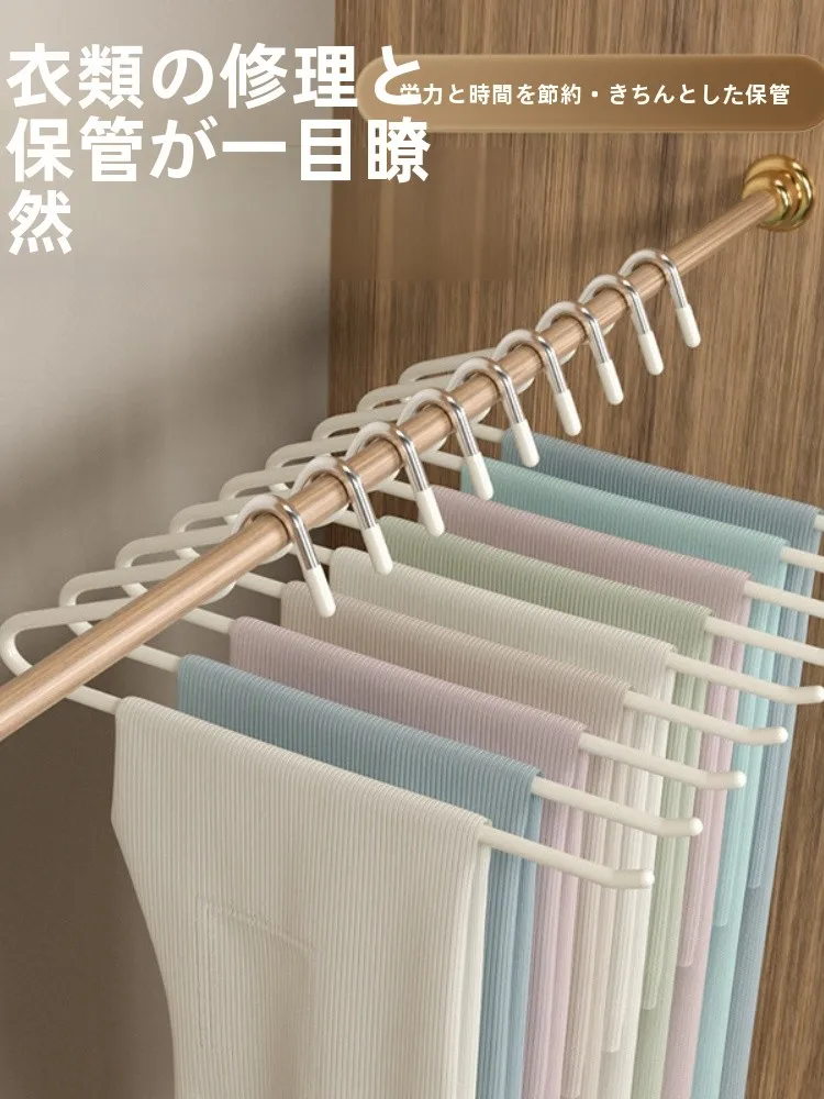 ガチョウ型パンツハンガー：伸縮式多層収納がデッドスペースを効果的に解決