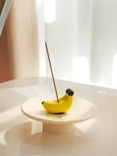 お香立て フルーツモチーフ バナナ りんご 立体 かわいい インテリア アロマ雑貨 「XEMO」