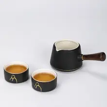 中式復古デザインの茶器セット【陶器・家庭用・高級ハンドルカップ・分茶器】