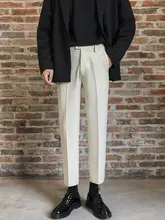 メンズ 春用 ストレートパンツ【ワイドレッグ・カジュアルデザイン】（セットアップ対応）