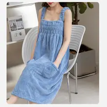 女性用 着用可能なバスローブ【吸水速乾・家庭用・ノンフェザー】