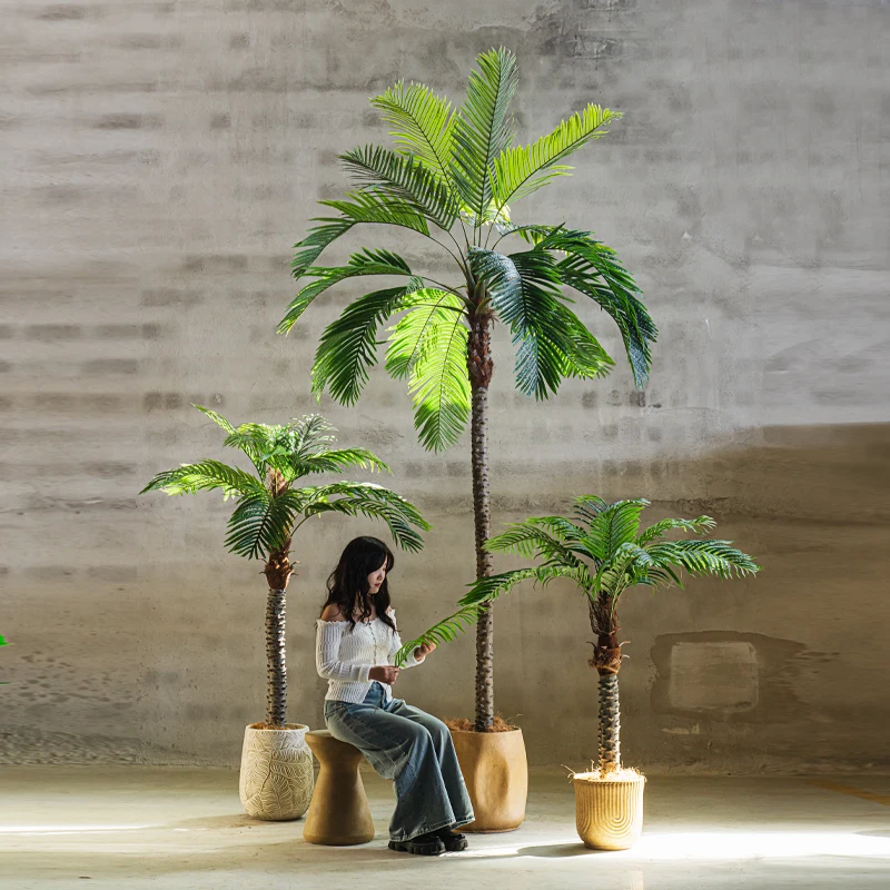 大型本物そっくり植物グリーン植木鉢 偽ココヤシ室内装飾：人工植物のリアルなサイズと維持コストを解説