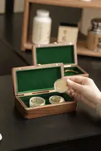 貴重品ケース ブラックウォールナット 無垢材 金 保管 記念硬貨 収納ボックス ギフトボックス