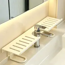 キッチン用水栓置き架【スポンジ水切り・食器洗い用マット・布巾収納】