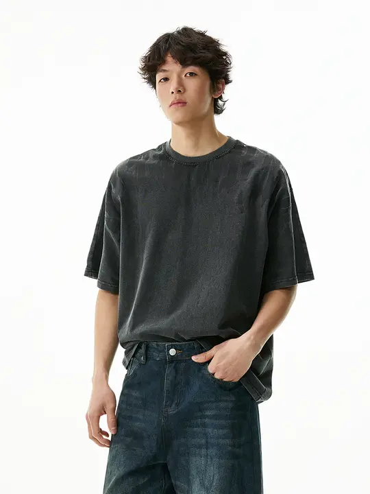 Tシャツ メンズ 半袖 オーバーサイズ ウォッシュ加工 アメリカンスタイル ストリート カジュアル 夏 着回し