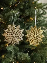 白金色の雪の結晶立体星形飾り【クリスマス装飾・場面設置用】