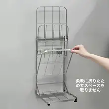 ヘアアイロン ストレートアイロン 収納ラック 壁掛け ステンレス 折りたたみ 洗面台 バスルーム