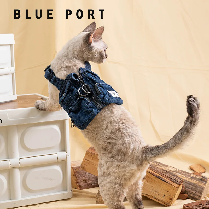 blueport 中小型犬用工事風ベスト：キャンプやアウトドアで安心な通気性と洗濯可能なデザイン