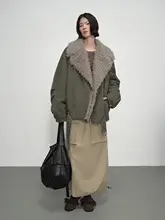 オーバーサイズライダーパーカ【取り外し可能なウールインナー・冬用・厚手ファー付き】