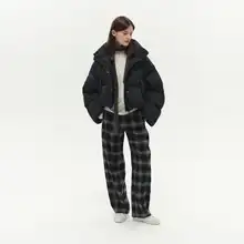 ショートダウンジャケット 秋冬 ベーシック 軽量 ソフト クラウド ボリューム