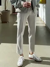 白灰色 ビジネスカジュアル メンズパンツ【ストレートフィット・軽量・通気性】