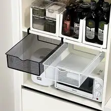 キッチン用引き出し式収納バスケット【スナックや調味料の整理に最適】
