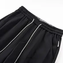 カジュアルパンツ メンズ ストレート ワイド ルーズ ブラック きれいめ 上品 クール 春 秋