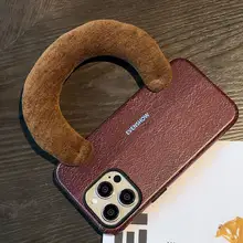 手提げ腕 strap 付き秋冬用スマートフォンケース【iPhone対応・防摔・高級感】