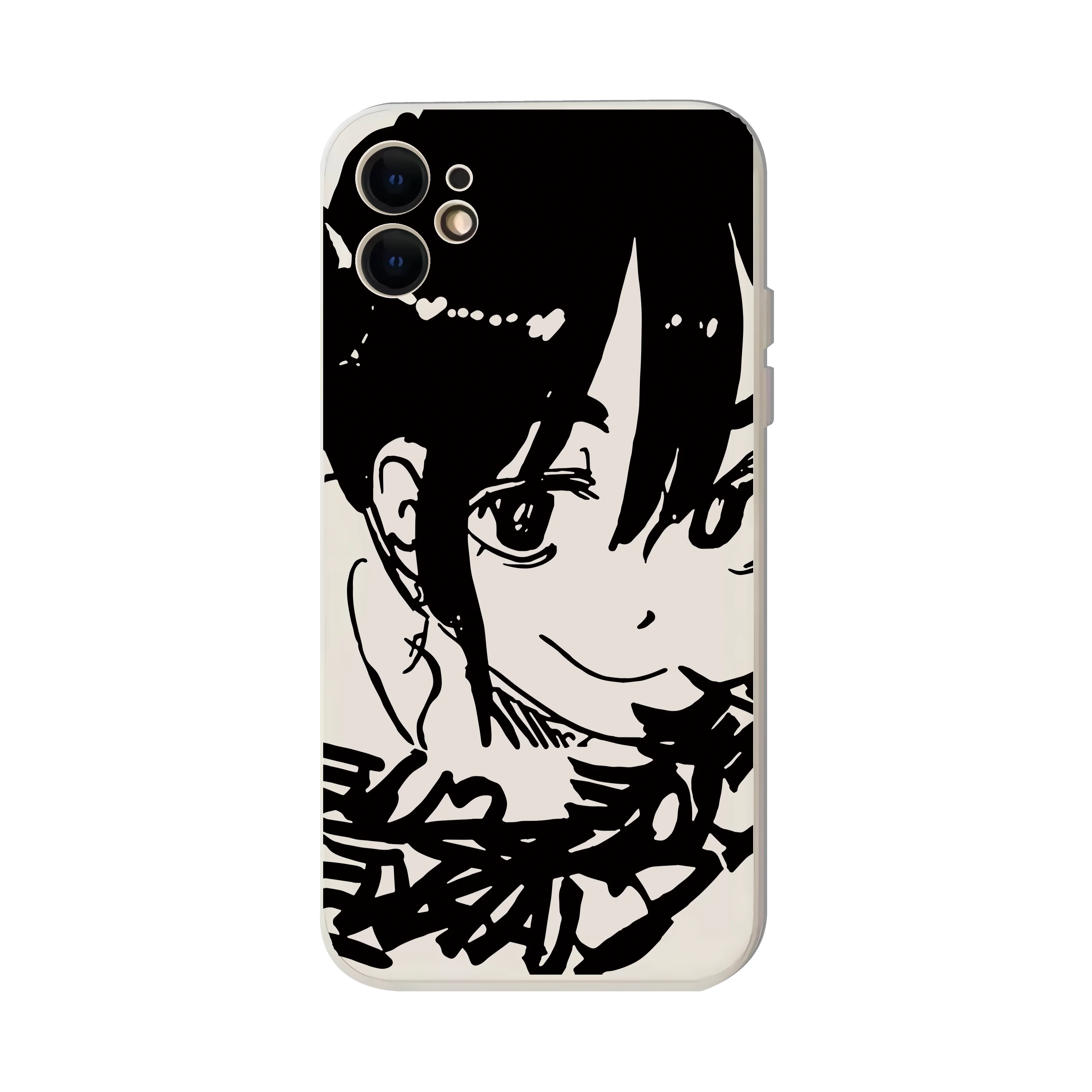 カクレモモジリ イラスト デザインのためのクリーム色 液体シリコーン スマートフォンケース