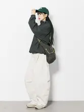 ワークパンツ ユニセックス アメカジ ヴィンテージ 無地 シンプル ドローコード ルーズ ワイド カジュアル 着回し 「RCDB」