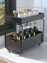 多機能シンク下収納ラック【引き出し式・スパイスボトル用・キッチン収納】