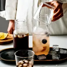 おしゃれな一人用ガラスドリンクセット【耐熱・透明・ミルクやジュース用】