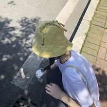 洗える速乾素材の夏用レディース漁師帽【UVカット・ひも付き・軽量】