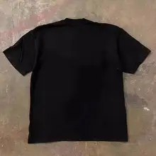 重厚感のあるコットン製オーバーサイズTシャツ【原宿風・クリエイティブプリント】