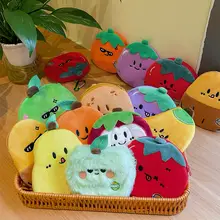 かわいいポテトデザインのマルチポーチ【フルーツ＆野菜・毛毛素材・イヤフォン・リップ・カード収納】（セットアップ対応）