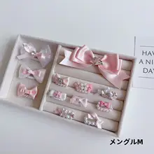 ヘアクリップ 犬用 クリームピンク フリンジデザイン カエル形