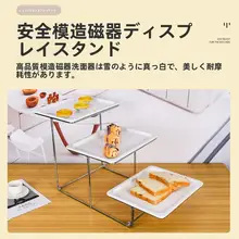 自助餐用ディスプレイスタンド【ケーキ・フルーツトレイ・パンバスケット・スイーツ・寿司置き場・三段式  】