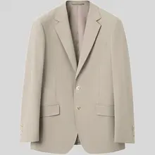 カジュアルなカキ色のメンズジャケット【春秋用・スタイリッシュデザイン・ビジネス対応】