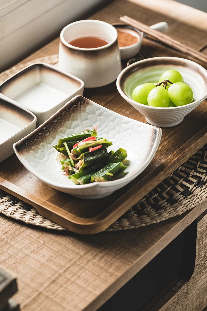 一人用月子食器【和風・朝食用トレイ・ボウルと皿】（セットアップ対応）