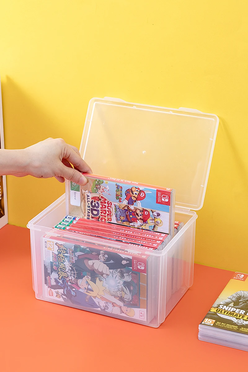 Switchゲームカード用透明保護ボックス：デスクトップ収納で家庭でのゲーム管理を最適化
