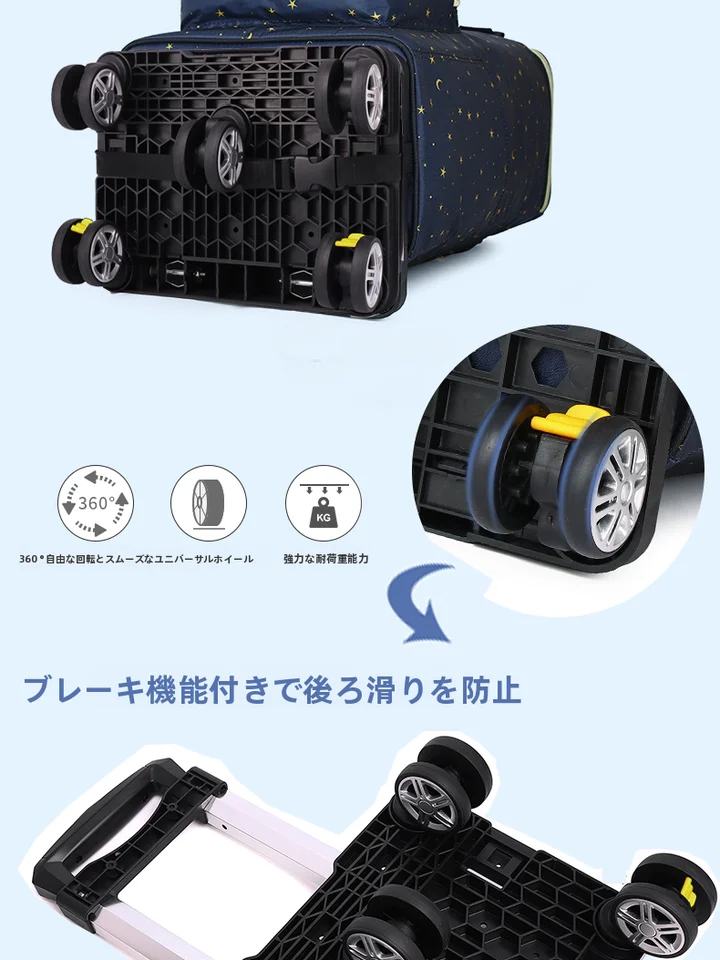 防水素材の買い物カート【軽量・折りたたみ・静音キャスター・ハンドル付き】