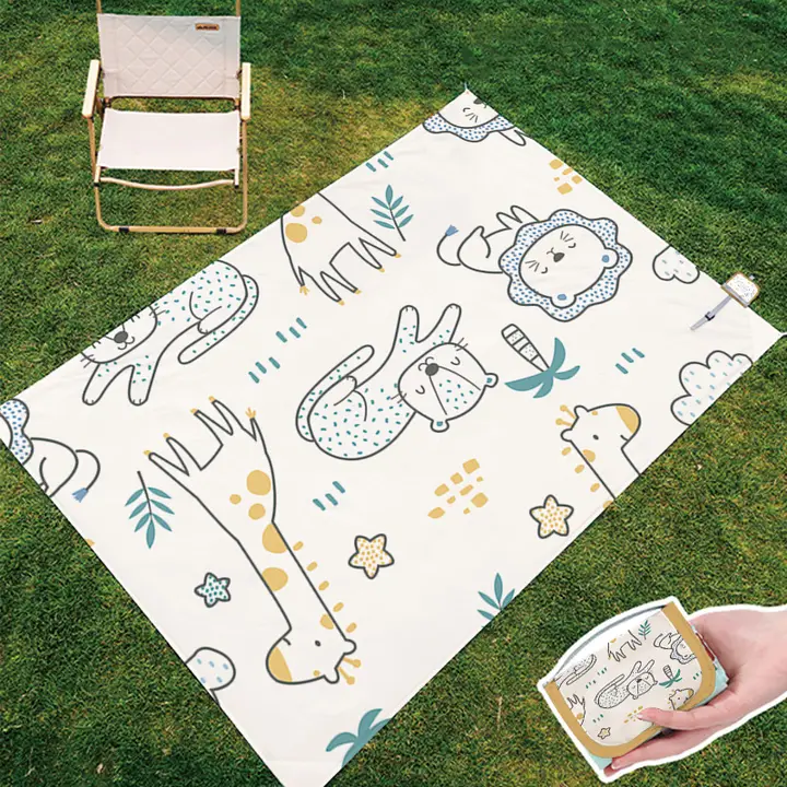 ポータブルピクニックマット【ミニポケット・キャンプ用・防湿】